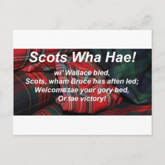 Cartão Postal Scots Wha Hae-Tartan