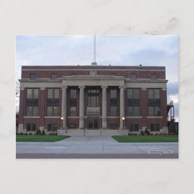 Cartão Postal Scott County, Kansas Courthouse (Frente)