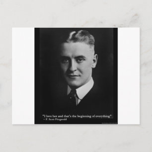 Cartão Postal Scott Fitzgerald "Amor/ Começo" Citações Presentes