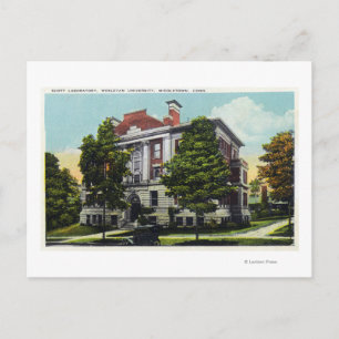 Cartão Postal Scott Laboratory da Universidade de Wesleyan