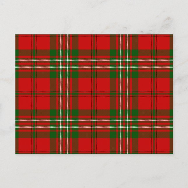 Cartão Postal Scott tartan Red xadrez (Frente)