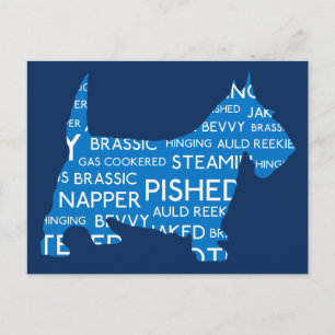 cartão postal Scottie Auld Reekie Scottish Slang.p