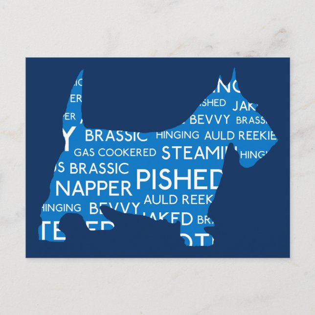 cartão postal Scottie Auld Reekie Scottish Slang.p (Frente)