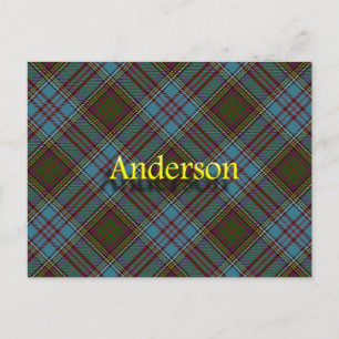 Cartão Postal Scottish Clan Anderson Tartan