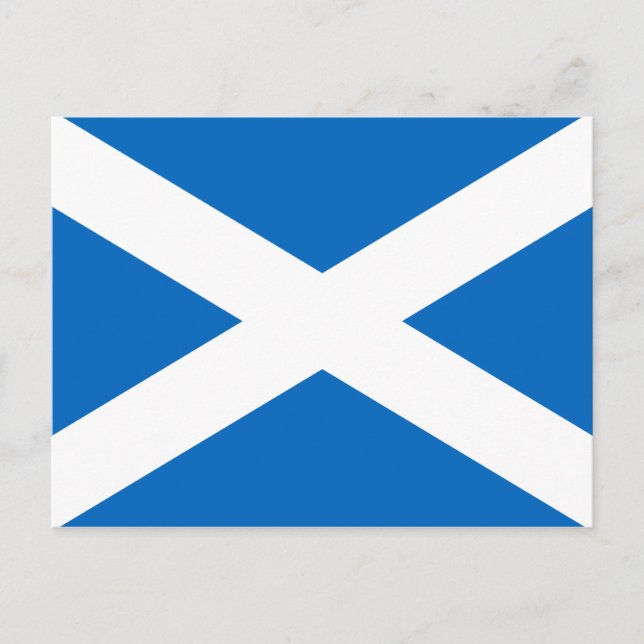 Cartão Postal Scottish Flag of Scotland Santo Andrew's Cross Sal (Frente)