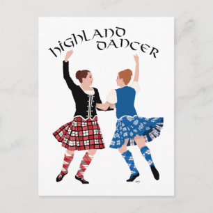 Cartão Postal Scottish Highland Dance Reel