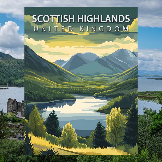 Cartão Postal Scottish Highlands UK Mountains Landscape Travel (Scottish Highlands UK Mountains Landscape Travel Postcard
)
