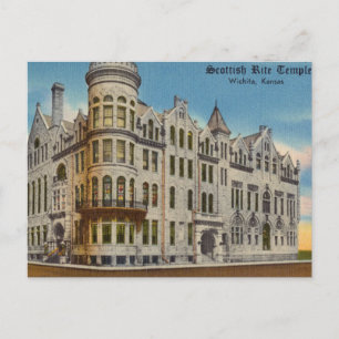 Cartão Postal Scottish Rite Temple, Castle Wichita, Kansas