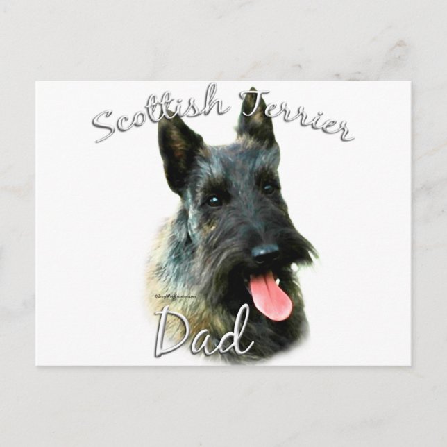 Cartão Postal Scottish Terrier (brindle) Pai 2 (Frente)