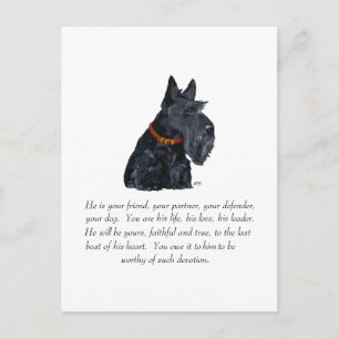 Cartão Postal Scottish Terrier Keepsaname