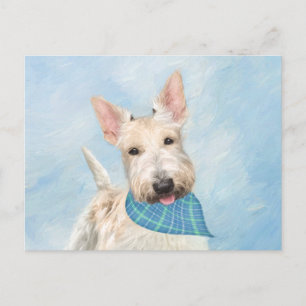 Cartão Postal Scottish Terrier Wheaten Dog Painting