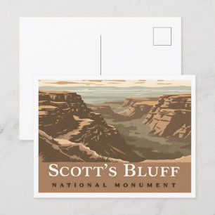 Cartão Postal Scotts Bluff National Monument Nebraska EUA Viagem