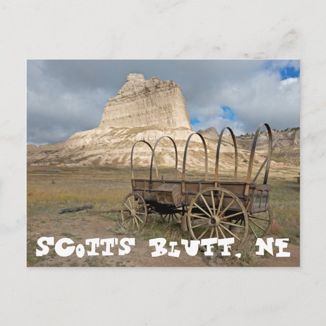 Cartão Postal Scott's Bluff nos dias de hoje em Nebraska (Frente)