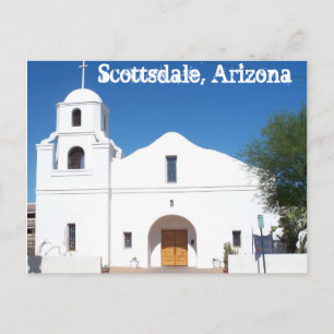 Cartão Postal Scottsdale Arizona Antiga Missão Postcard Oeste do