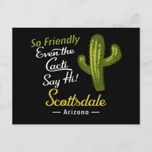Cartão Postal Scottsdale Postcard Cactus Funny Retro