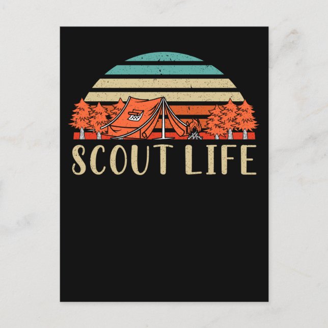 Cartão Postal Scout Life Campfire (Frente)