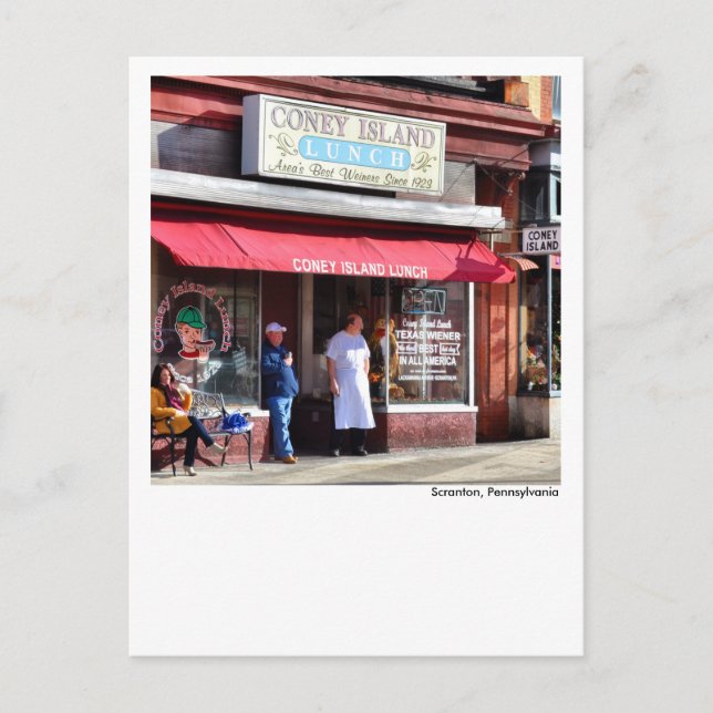 Cartão Postal Scranton PA Posto Card-Coney Island Lackawanna (Frente)