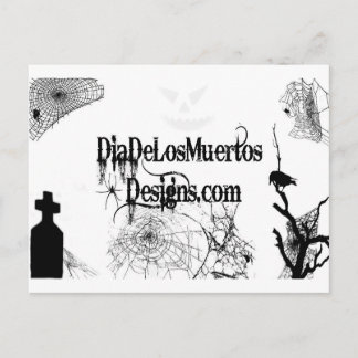Cartão Postal Script da placa de posto DiaDeLosMuertosDesigns