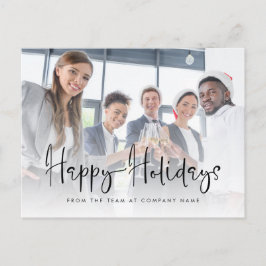 Cartão Postal Script de adição de logotipo da empresa para feria