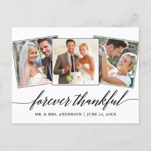 Cartão Postal Script de Caligrafia Moderna 3 Foto Sempre Grata