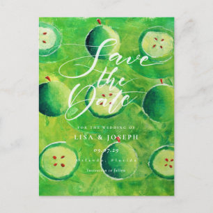 Cartão Postal Script de País do Apple Orchard Salvar a Data