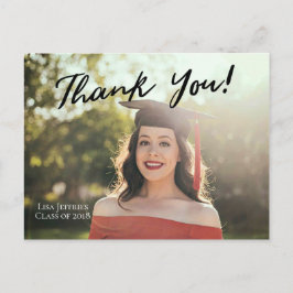 Cartão Postal Script Elegante Simples EDITÁVEL Obrigado