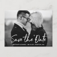 Script manuscrito Salvar a data preto e branco