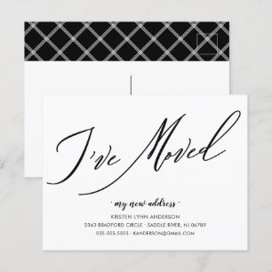 Cartão Postal Script moderno que movi o lançamento móvel