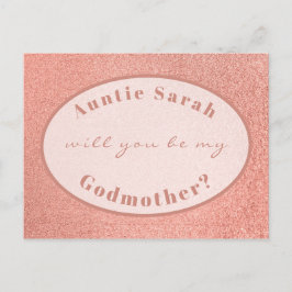 Cartão Postal Script Oval Branco Dourado de Proposta da Godman