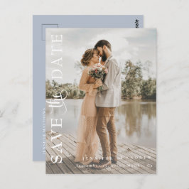 Cartão Postal Script Romântico | Caligrafia Salvar a data