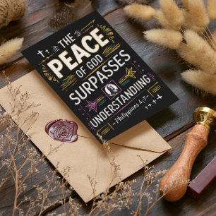 Cartão Postal Script Sagrado Adornada