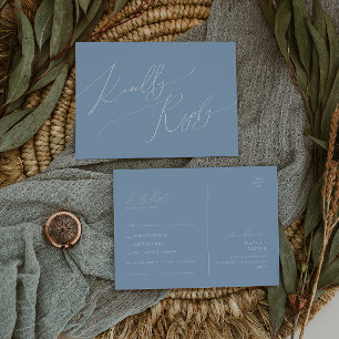 Cartão Postal Script Whimsical   RSVP de Solicitação de Música A