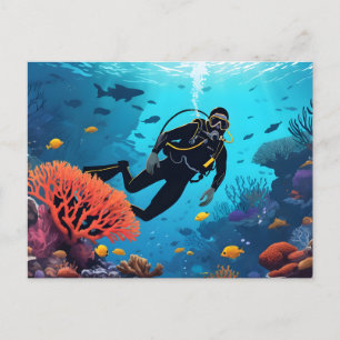 Cartão Postal Scuba Diver