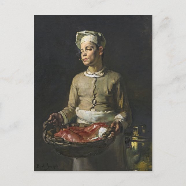 Cartão Postal Scullion With Red Mullets Joseph Bail Art (Frente)