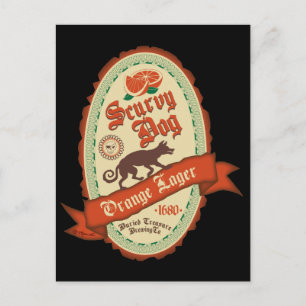 Cartão Postal Scurvy Dog Orange Lager