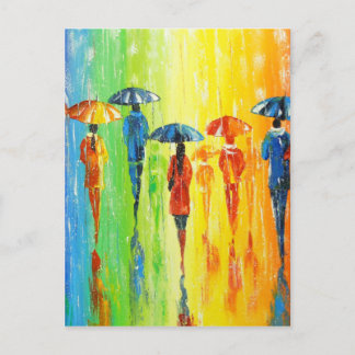 Cartão Postal Se chover , então um brilhante