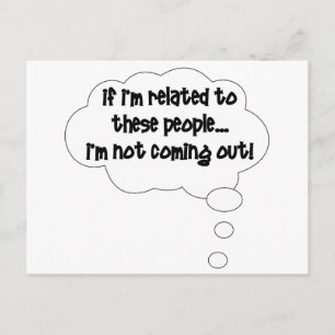Cartão Postal Se estou relacionado a estas Pessoas, não vou sai