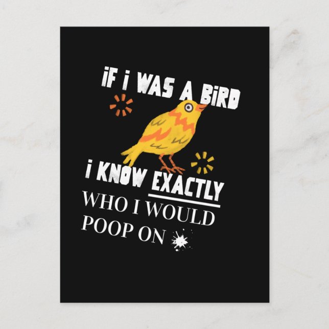 Cartão Postal Se eu fosse um pássaro (Frente)