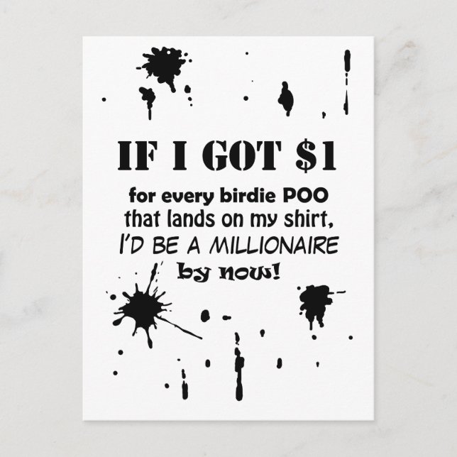 Cartão Postal Se eu tiver $1 (Frente)