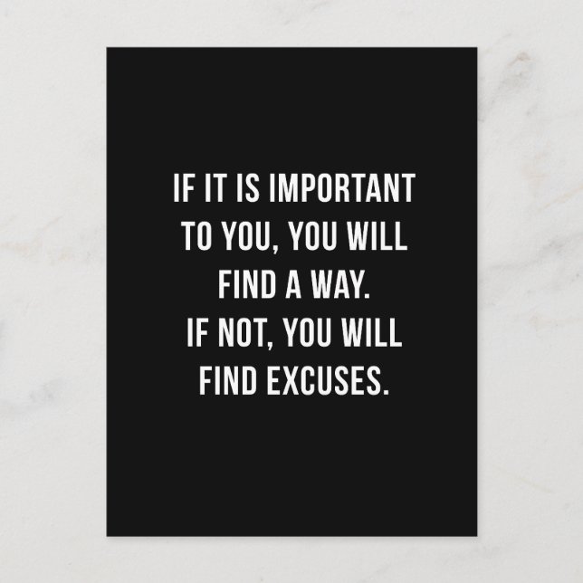 Cartão Postal Se for importante. Cartão-postal Inspiracional. (Frente)