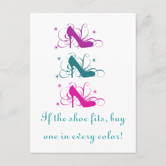 Cartão Postal Se o Cartão-postal dos Ajustados do Calçado (Frente)