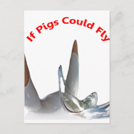 Cartão Postal Se Os Suínos Puderem Voar