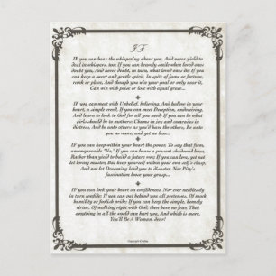 Cartão Postal Se Poem for Girl.