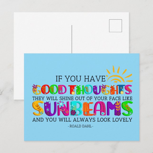 Cartão Postal Se Tiver Boas Ideias Eles Irão Brilhar (Frente/Verso)