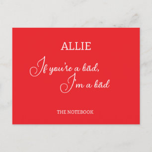 Cartão Postal Se você é um pássaro, eu sou um pássaro Personaliz