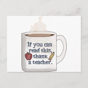 Cartão Postal Se você puder ler isso, obrigado professor