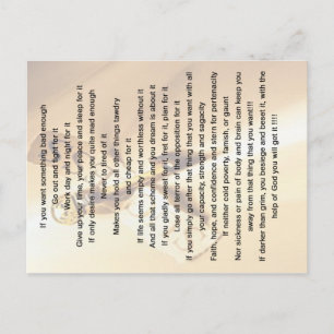 Cartão Postal Se você quiser algo ruim o suficiente com aspas