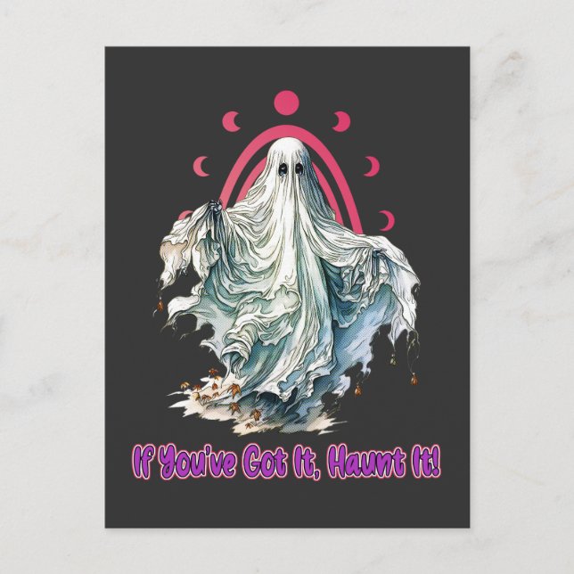 Cartão Postal Se você tem isso assombra-lo - Halloween (Frente)