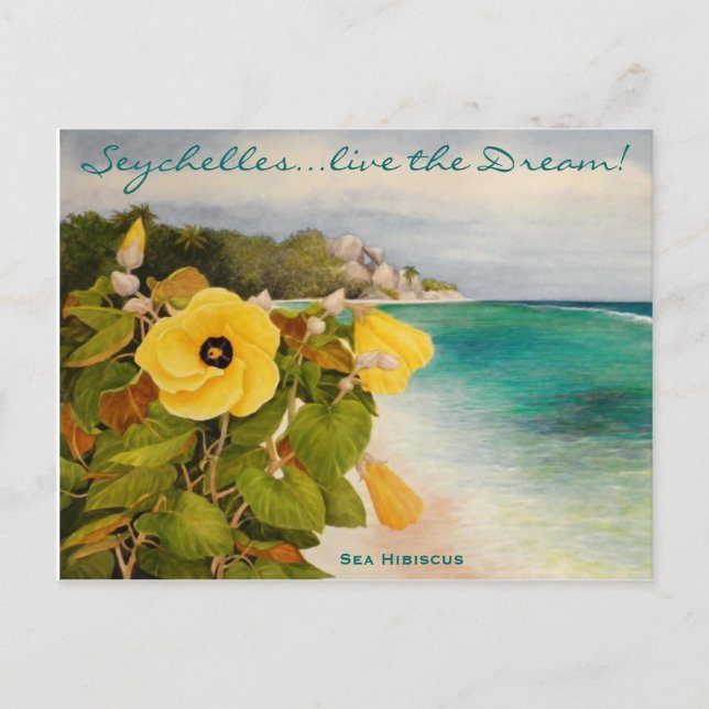 Cartão Postal Sea Hibiscus (Frente)
