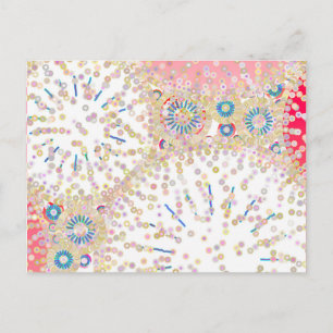 Cartão Postal "Sea Life" abstrato impressão
